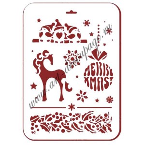 Трафарет Event Design новогодний NGP040 "Волшебный конь", 31х21 см Трафарет Event Design новогодний NGP040 "Волшебный конь", 31х21 см